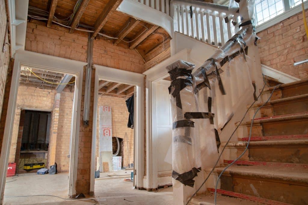 stair case and hallways home renovation