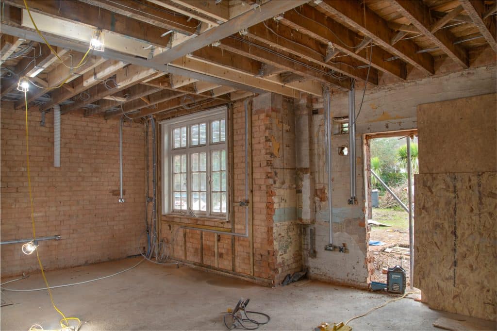 main room strip out before full house renovation