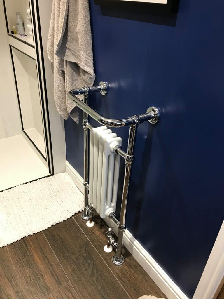 bathroom small radiator installation